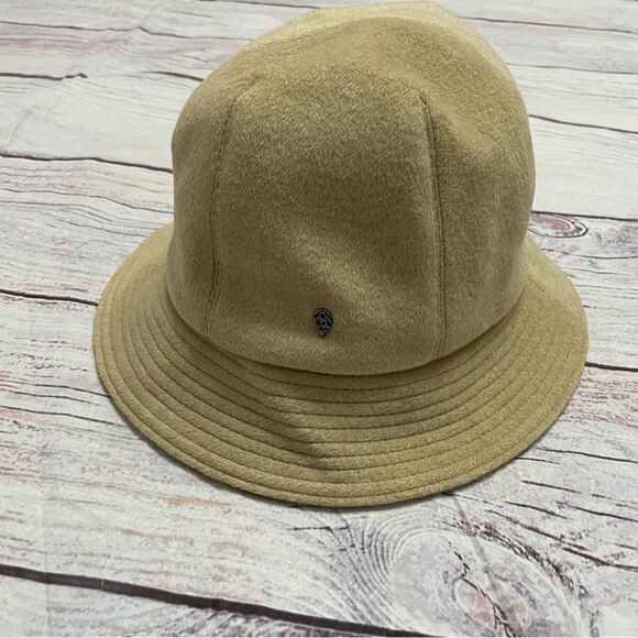 Helen Kaminski Vintage Wool Cloche Hat Caramel Tan One Size - Picture 4 of 5